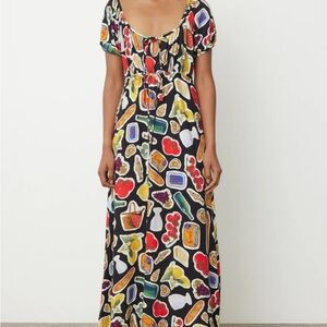 Lisa says gah lux dress in Italian summer print